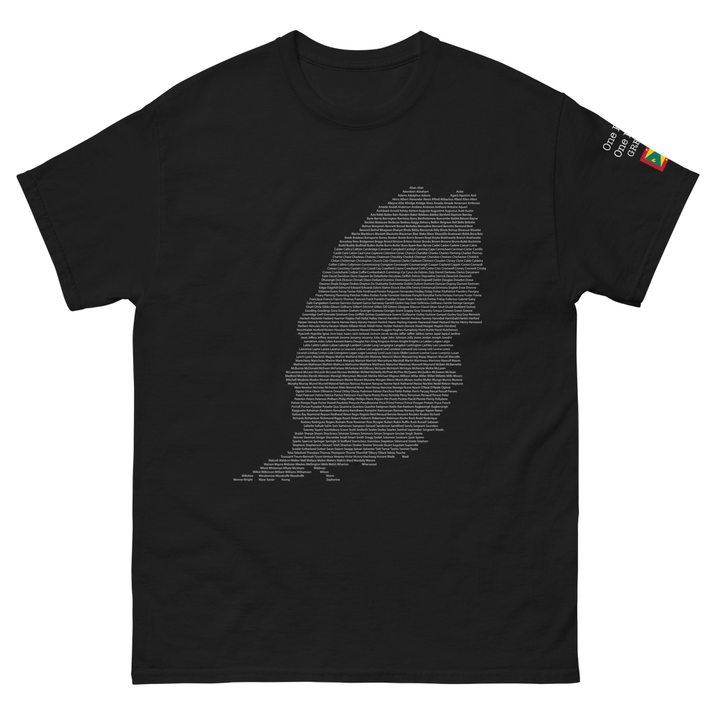 Unisex Grenadian Last Names T-Shirt